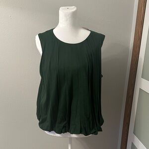 Madewell Forest Green Sleeveless Top NWT